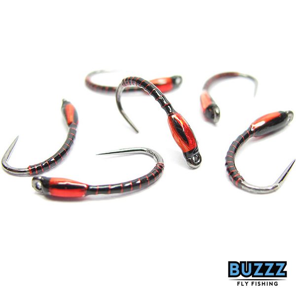 Black and Red Buzzer Fishing Fly
